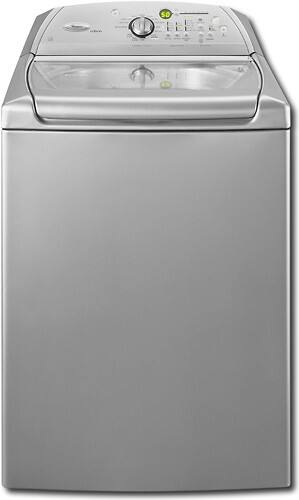 Front Standard. Whirlpool - 5.0 Cu. Ft. 14-Cycle Ultra Capacity Plus High-Efficiency Washer - Lunar Silver.