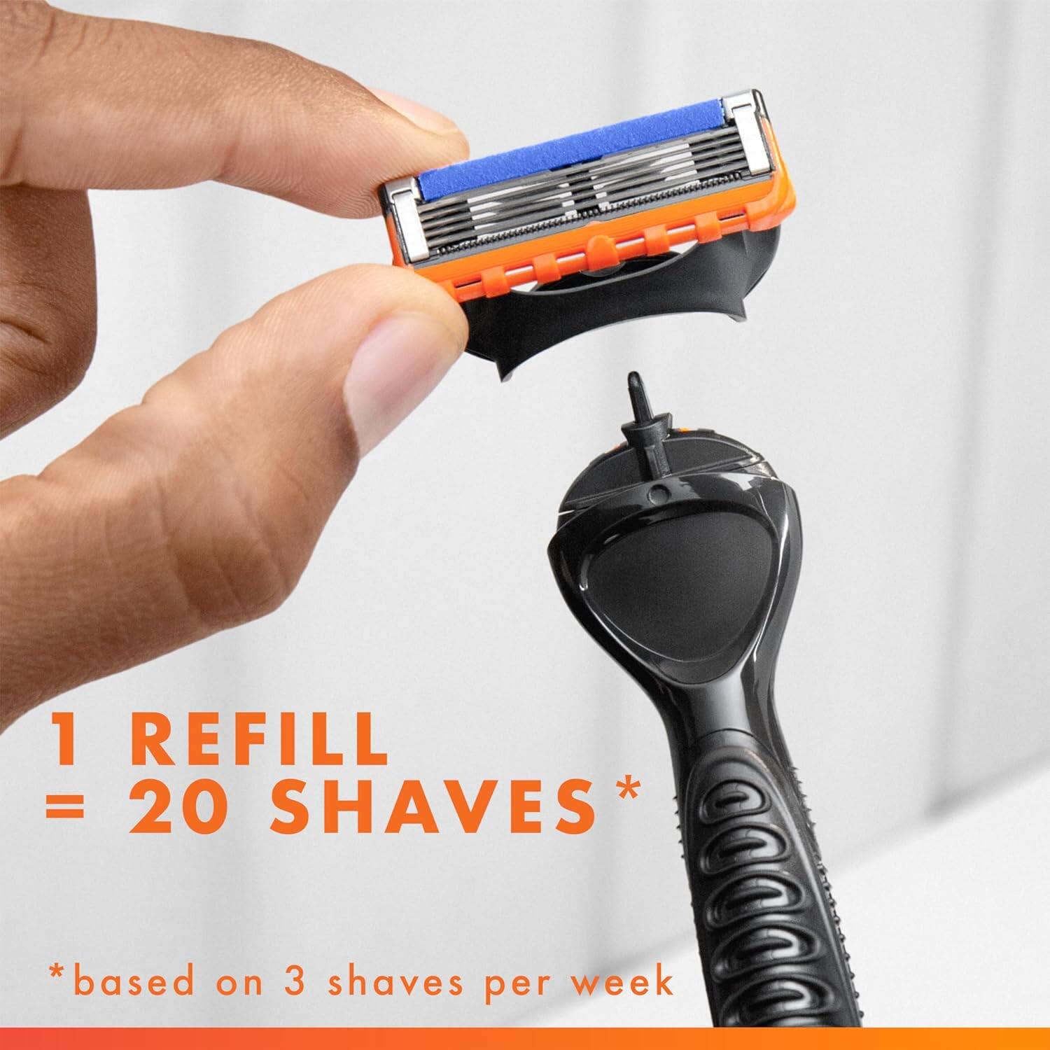 1 REFILL = 20 SHAVES*  
*based on 3 shaves per week