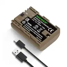 NEEWER
BATTERY WITH TYPE-C POWER PORT
Replaces LP-E6NH
7.2V 2400mAh 17.3Wh
CA UK Li-ion
PS E
CAUTION:
Do not crush, puncture, or expose to fire.
Do not discard in fire, or short circuit contacts.
Do not expose to excess heat.
www.neewer.com
Made in China
CE