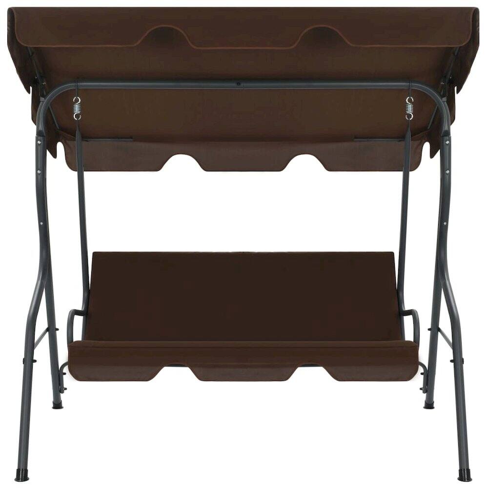 Angle. vidaXL - Garden Swing Seat Powder-coated steel frame - Brown.