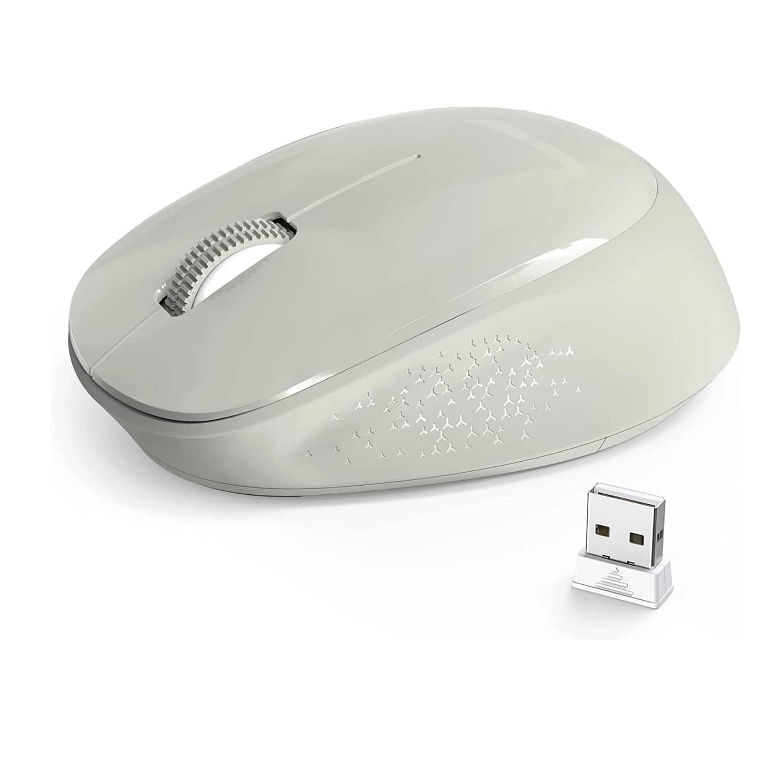 Stock Preferred - Portable 2.4GHz Wireless Silent Mouse – - Wireless - Light Grey 2