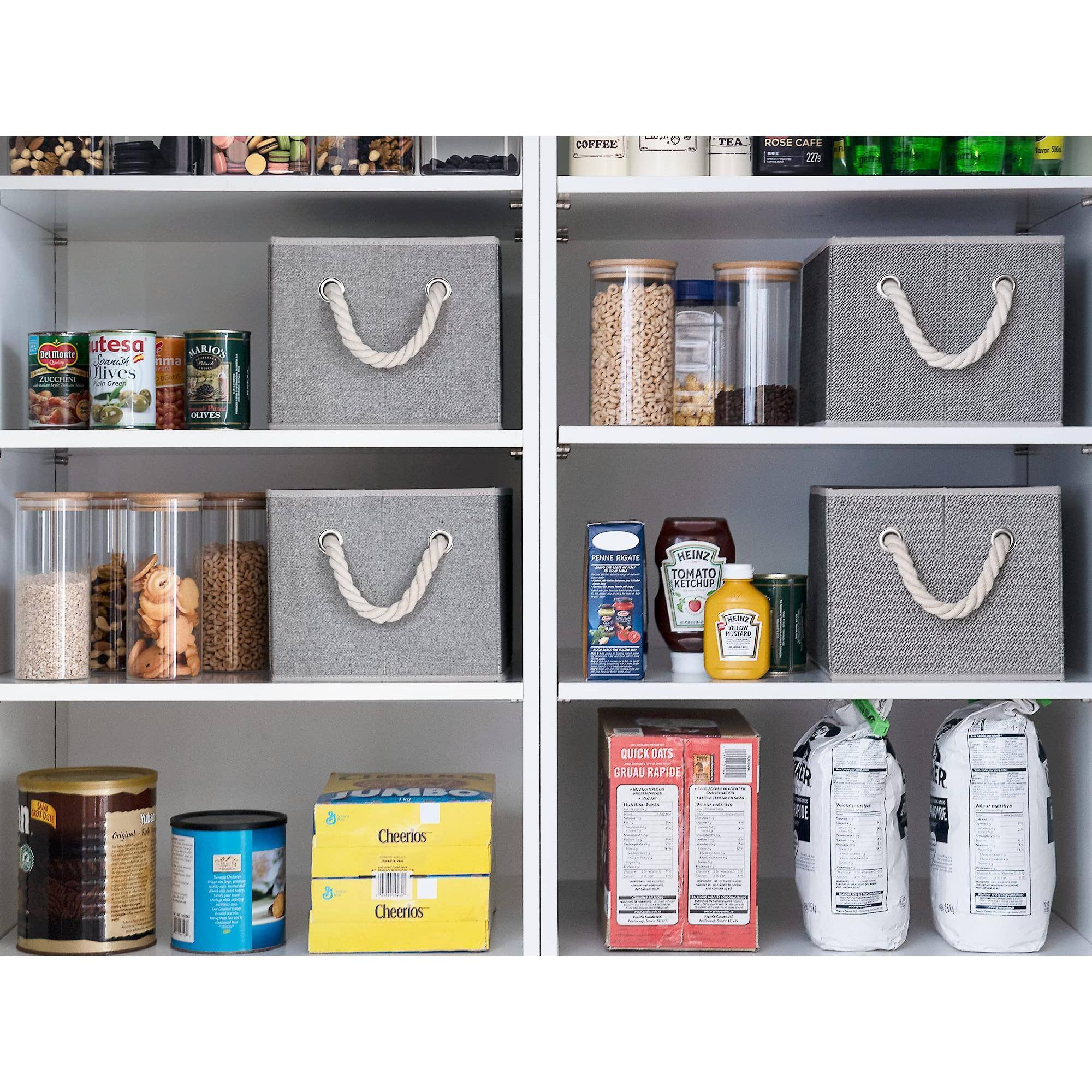 Sure, here is the corrected and grouped text from the image:

**Top Shelf:**
- Coffee
- Tea
- Rose Cafe
- 22% Muesli
- Bario
- Snack
- Nuts

**Second Shelf:**
- Tesco
  - Zucchini
  - Mixed Vegetables
  - Olives
- Mario
  - Olives

**Third Shelf:**
- Heinz
  - Ketchup
  - Mustard
- Heinz
  - Tomato Ketchup
- Penne Rigate
- Heinz
  - Tomato Ketchup

**Bottom Shelf:**
- Cheerios
- Cheerios
- Quick Oats
  - Granola Rapide
- Flour
- Flour

**Additional Items:**
- Coffee
- Tea
- Rose Cafe
- 22% Muesli
- Bario
- Snack
- Nuts