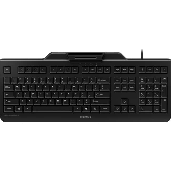 CHERRY - SECURE BOARD 1.0 Keyboard - Cable Connectivity - USB Interface - 104 Key(s) - Thin Client - Windows, Linux, PC - Black