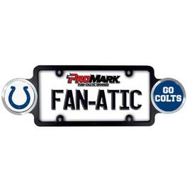 PRORUN - Indianapolis Colts Automotive License Plate Frame with Team Badges - Multi