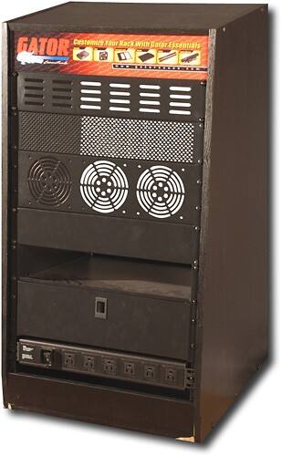 Front Standard. Gator Cases - 10-Space Studio Rack Cabinet - Black.