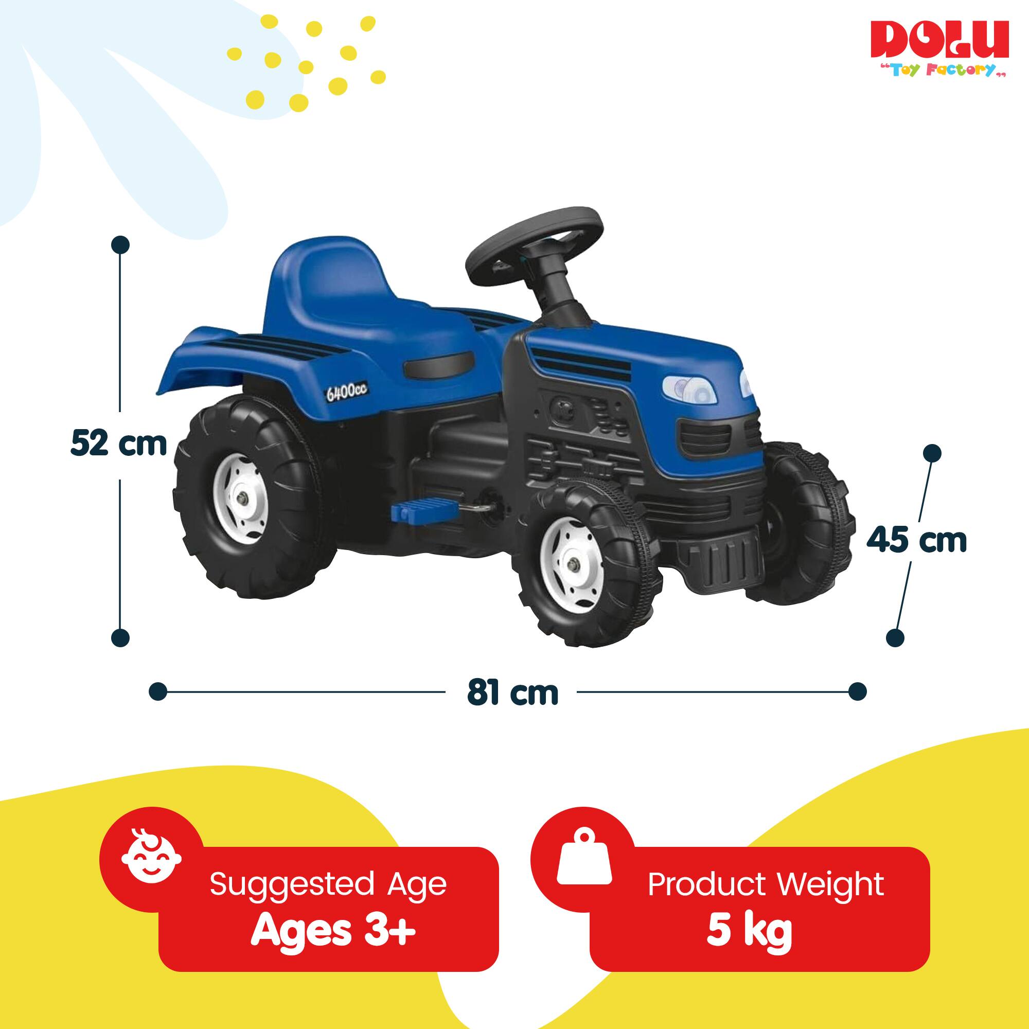 DOLU "Toy Factory"  
E 52 cm 6400cc 45 cm 81 cm  
Suggested Age: Ages 3+  
Product Weight: 5 kg