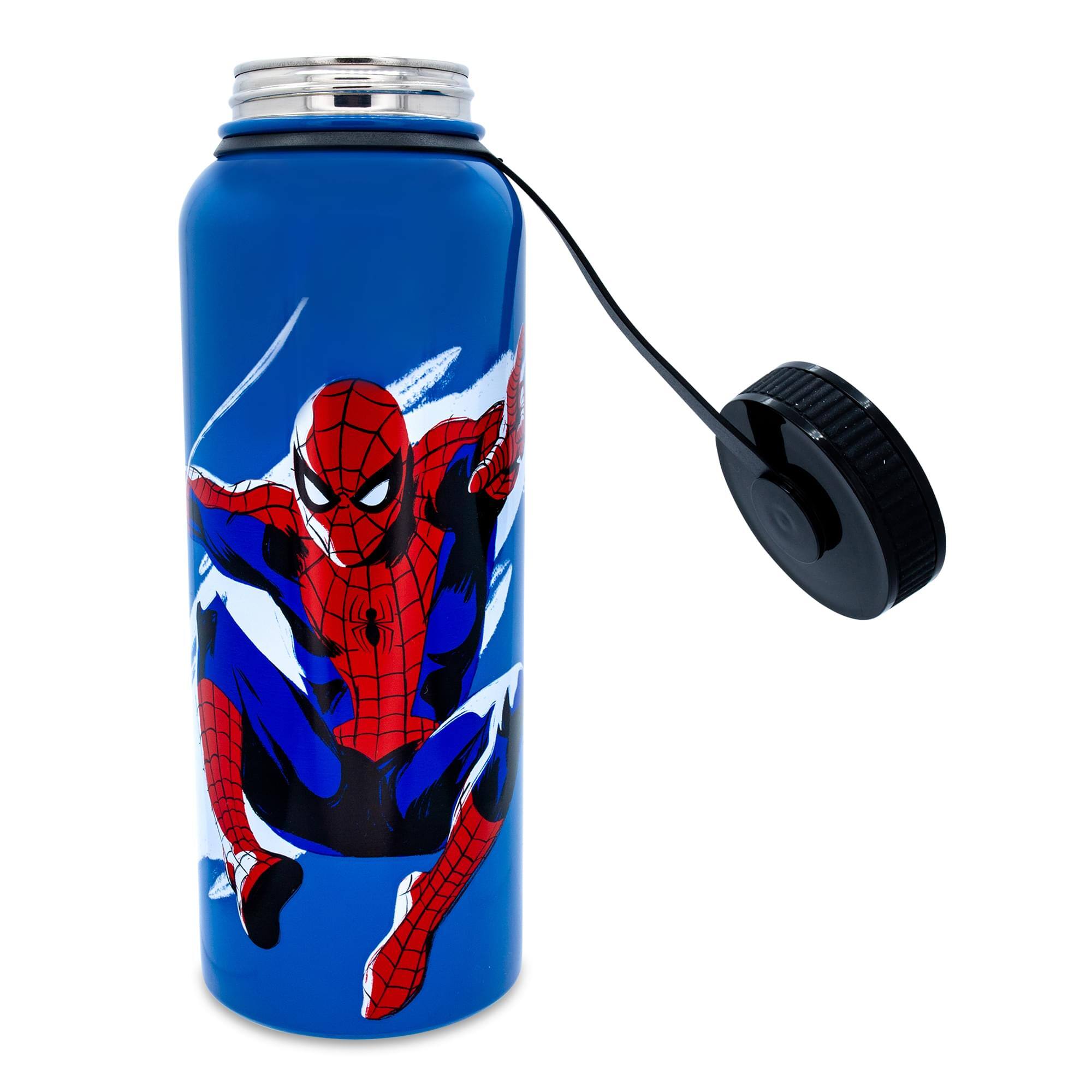 Alt View 10. Marvel - Marvel Comics Spider-Man Stainless Steel Water Bottle | Holds 42 Ounces - Blue.