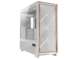 Antec - Flux Pro E-ATX Full Tower 6x PWM Birch Wood iShift PSU 420mm Rad Temp Display USB-C White - White