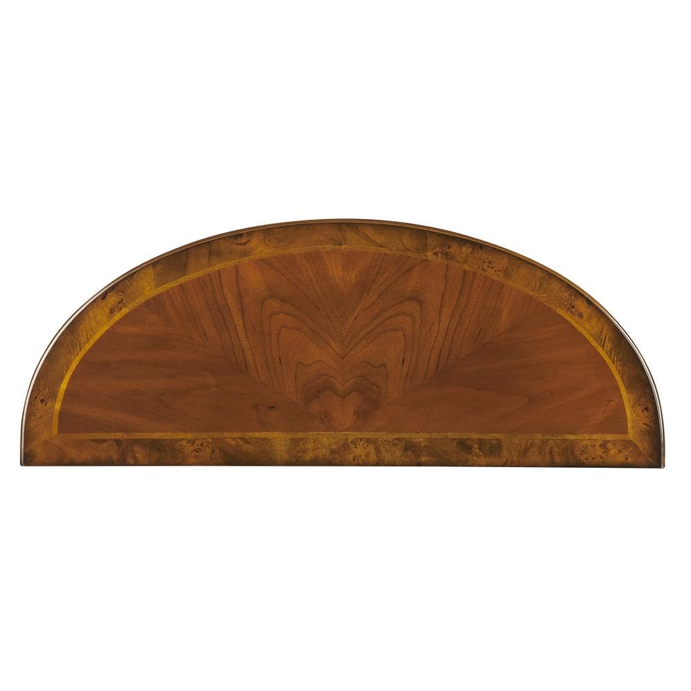 Alt View 1. Starlight Canyon Home - Medium Brown Half Moon Console Table for Living Room and Entryway - Medium Brown.