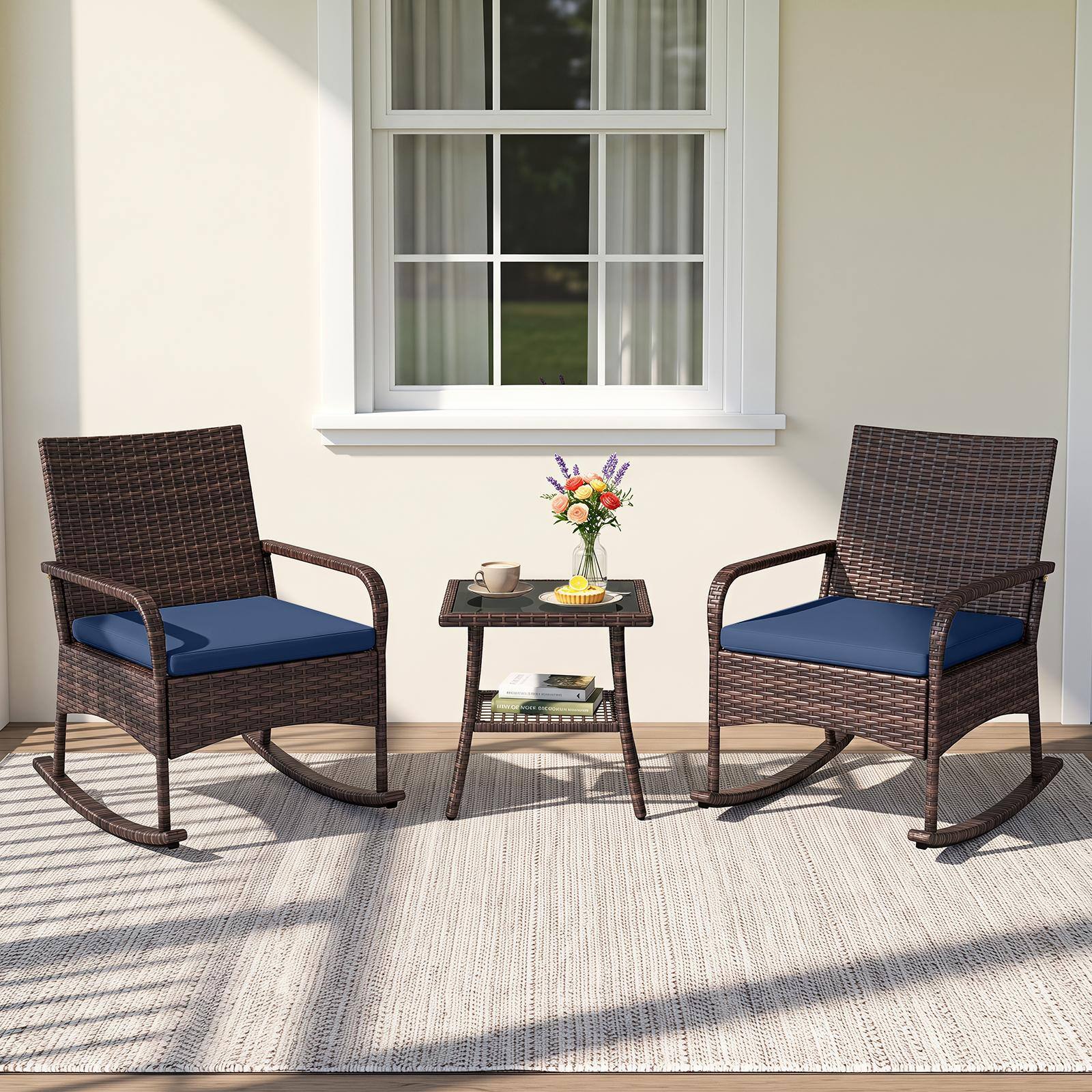 Mix Brown+Navy Blue