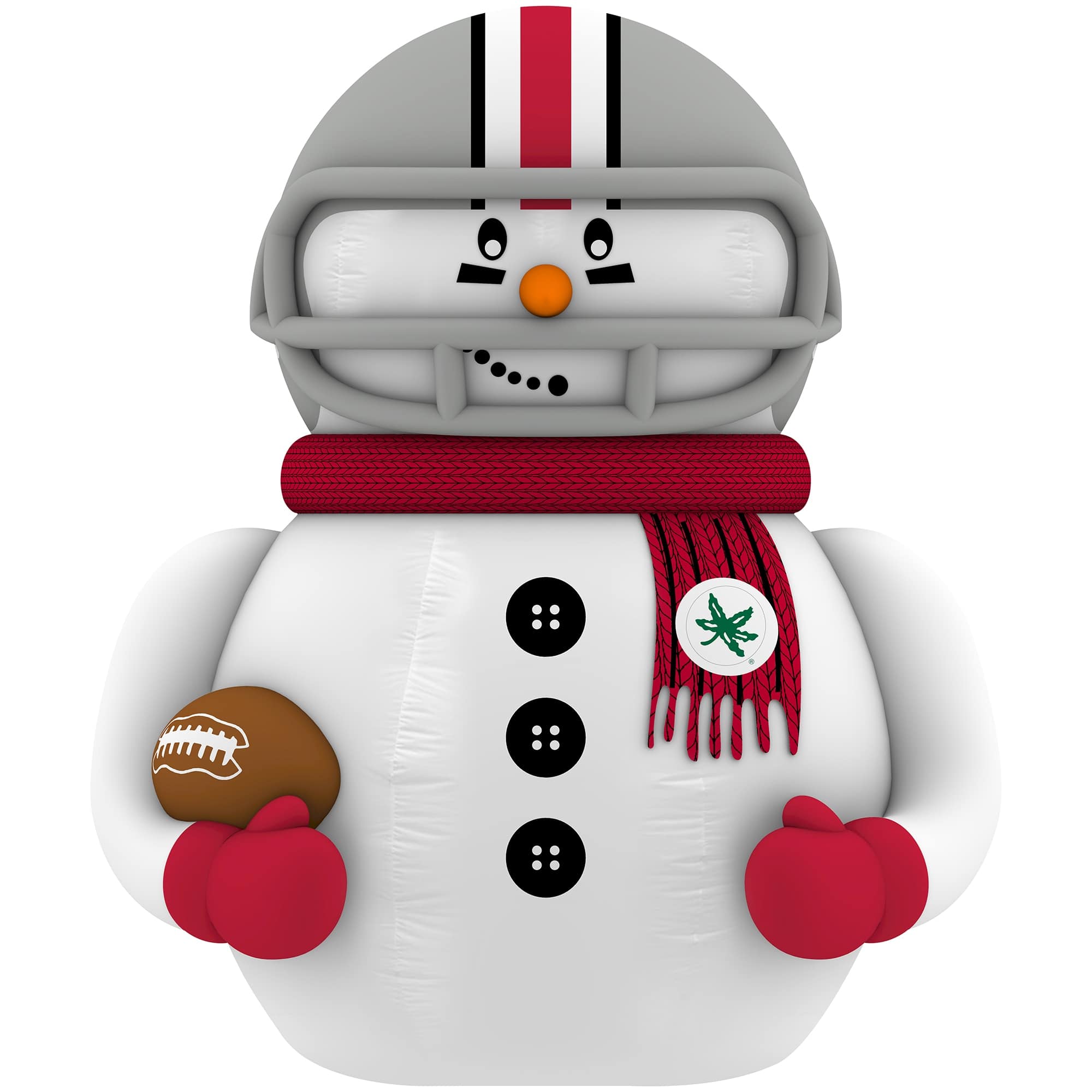 Sporticulture - Ohio State Buckeyes 7' Inflatable Snowman Player - Gray