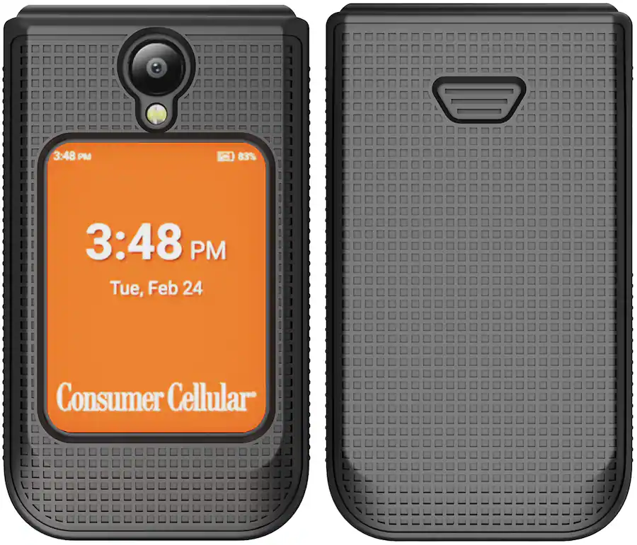 One Color Pixel Shell Nakedcellphone Case for Consumer Cellular Iris Easy Flip 2 Phone ...