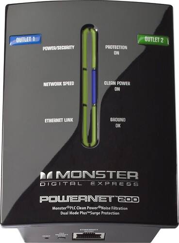 Front Standard. Monster - Digital Life PowerNet Powerline Adapter.