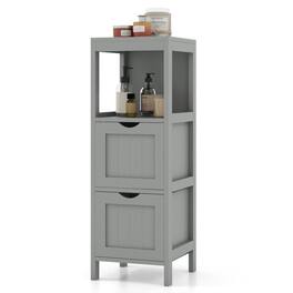 Kadyn - Freestanding Storage Cabinet with 2 Removable Drawers for Bathroom- Bathroom Cabinets for Entryway Storage - Gray