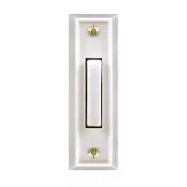 HEATH ZENITH - White Plastic Wired Pushbutton Doorbell