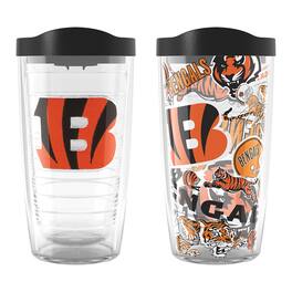 Tervis - Cincinnati Bengals Two-Pack 16oz. Allover Classic Tumbler Set - Multicolor