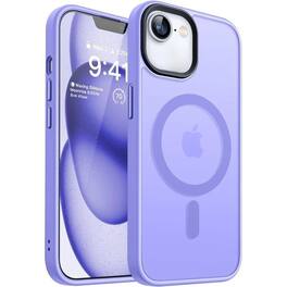 Entronix - Magnetic Case for iPhone 16E - Translucent Frosted Matte Finish - Purple
