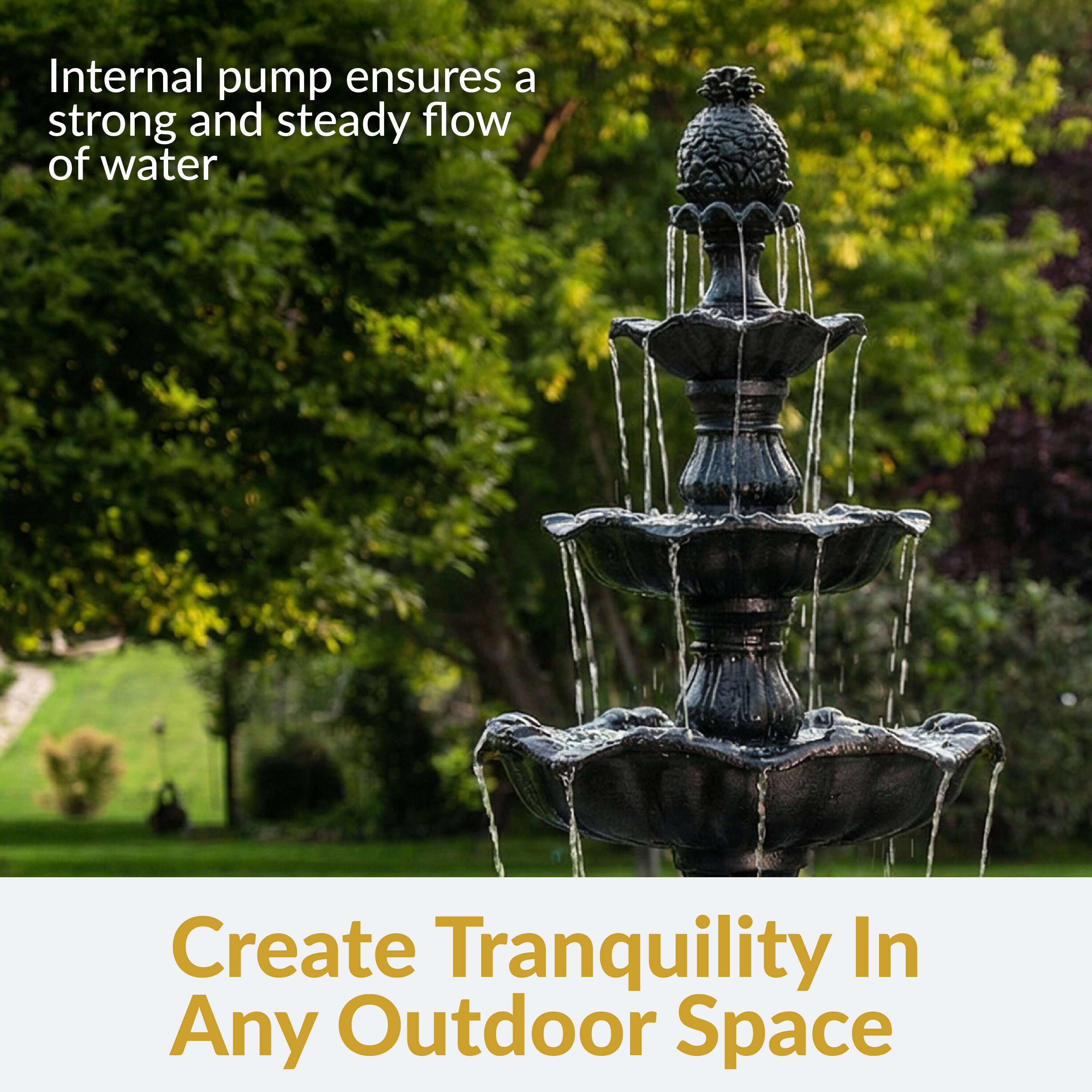 Internal pump ensures a strong and steady flow of water

Create Tranquility In Any Outdoor Space