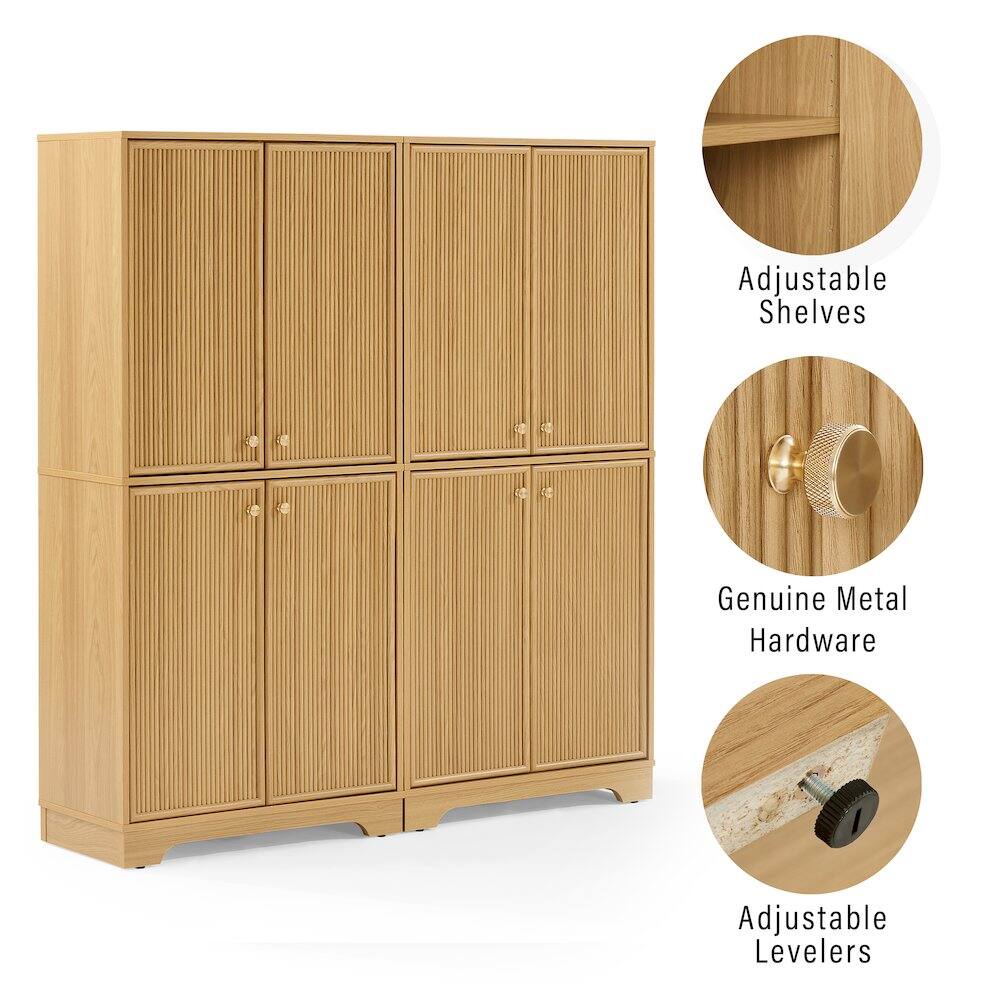 Crosley Furniture - Naomi 2-Piece Kitchen Storage Pantry Set - 2 Pantries - White Oak price history on PriceWatchPro