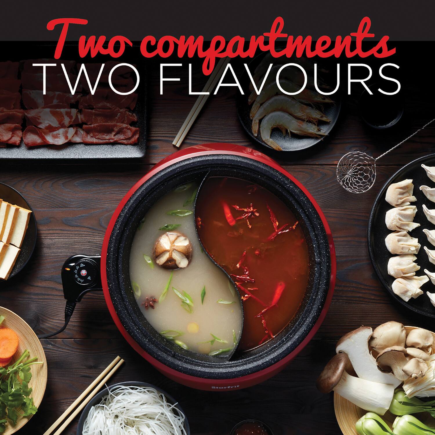 Two compartments  
TWO FLAVOURS