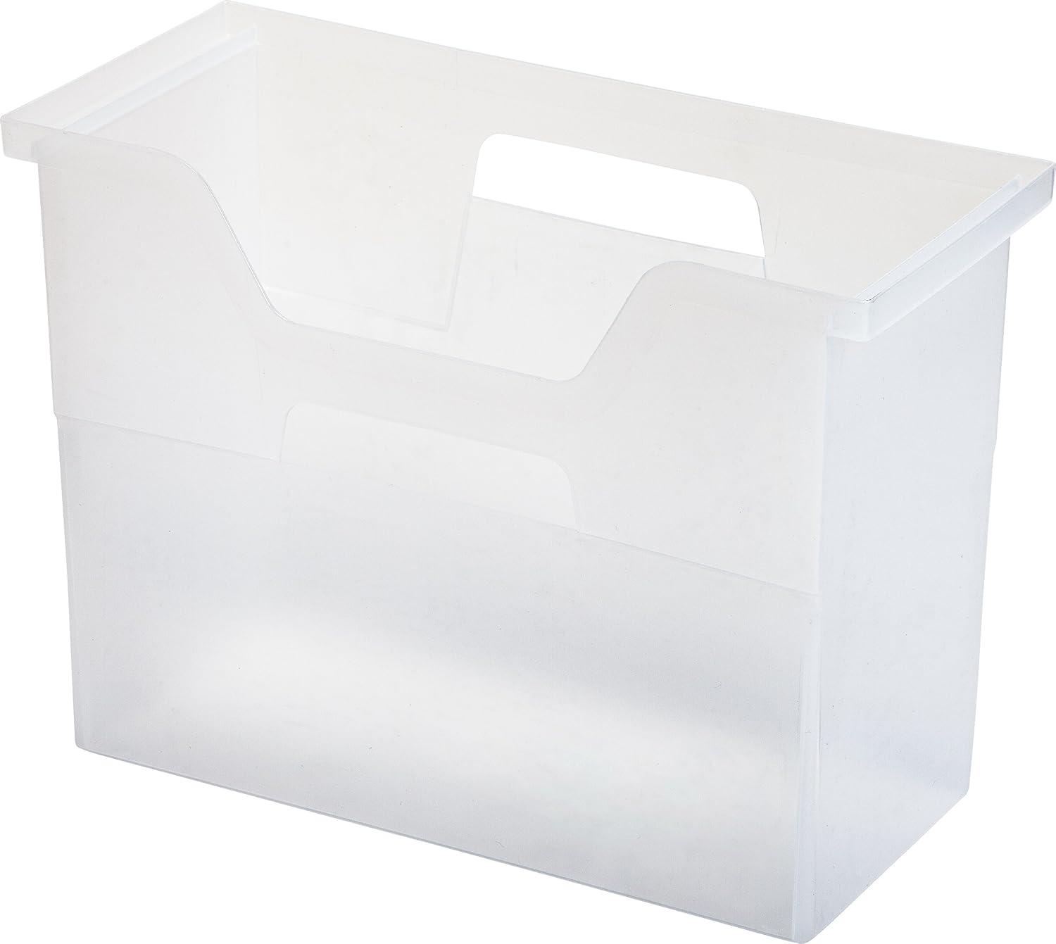 Alt View 5. IRIS USA - IRIS Medium Portable Desktop File Box with Open Top, Letter Size, Clear.