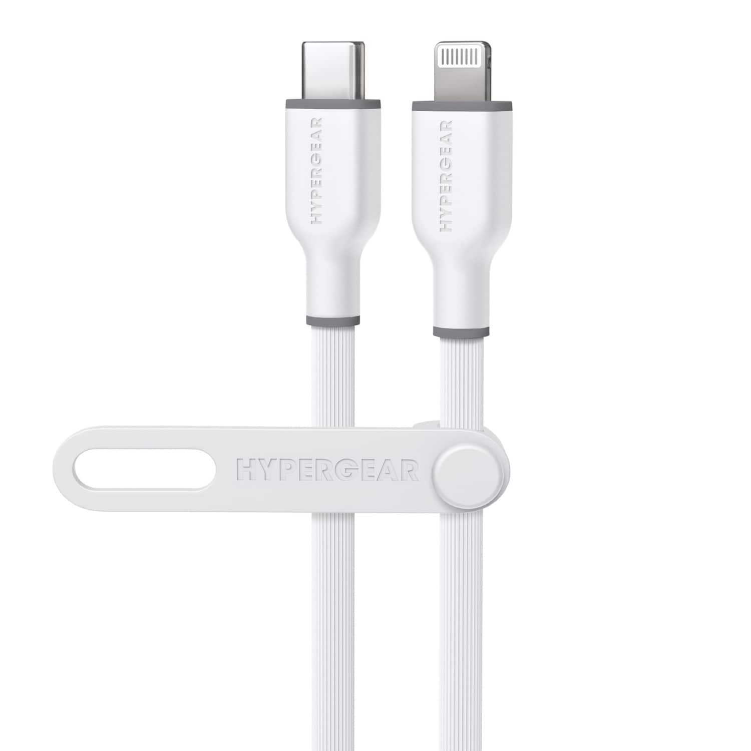 HyperGear - USB-C to Lightning 10-Ft Charge and Sync Flexi Pro Silicone Fast Charge Cable for Smartphones and Tablets