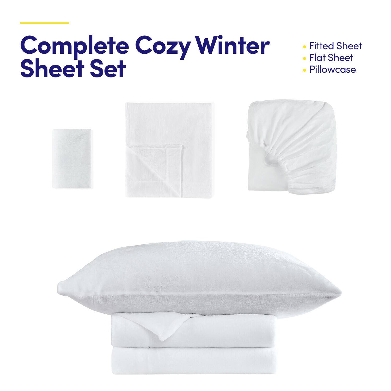 Complete Cozy Winter Sheet Set

- Fitted Sheet
- Flat Sheet
- Pillowcase