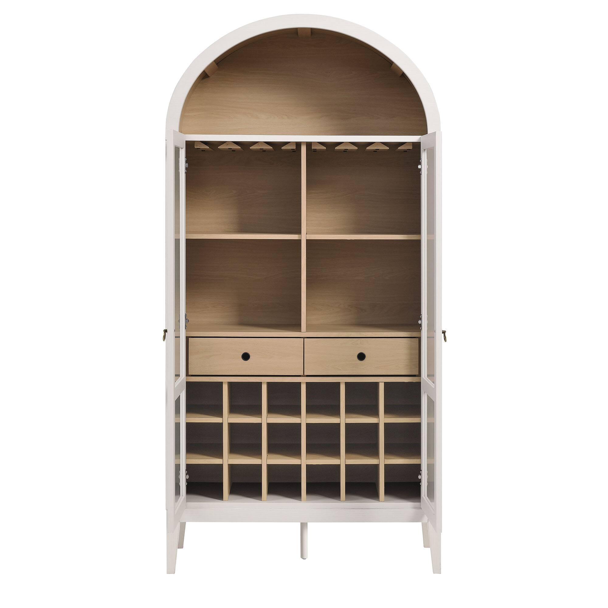 Alt View 4. Modway - Nolan Arched Bar Cabinet by Modway - Ivory Oak.