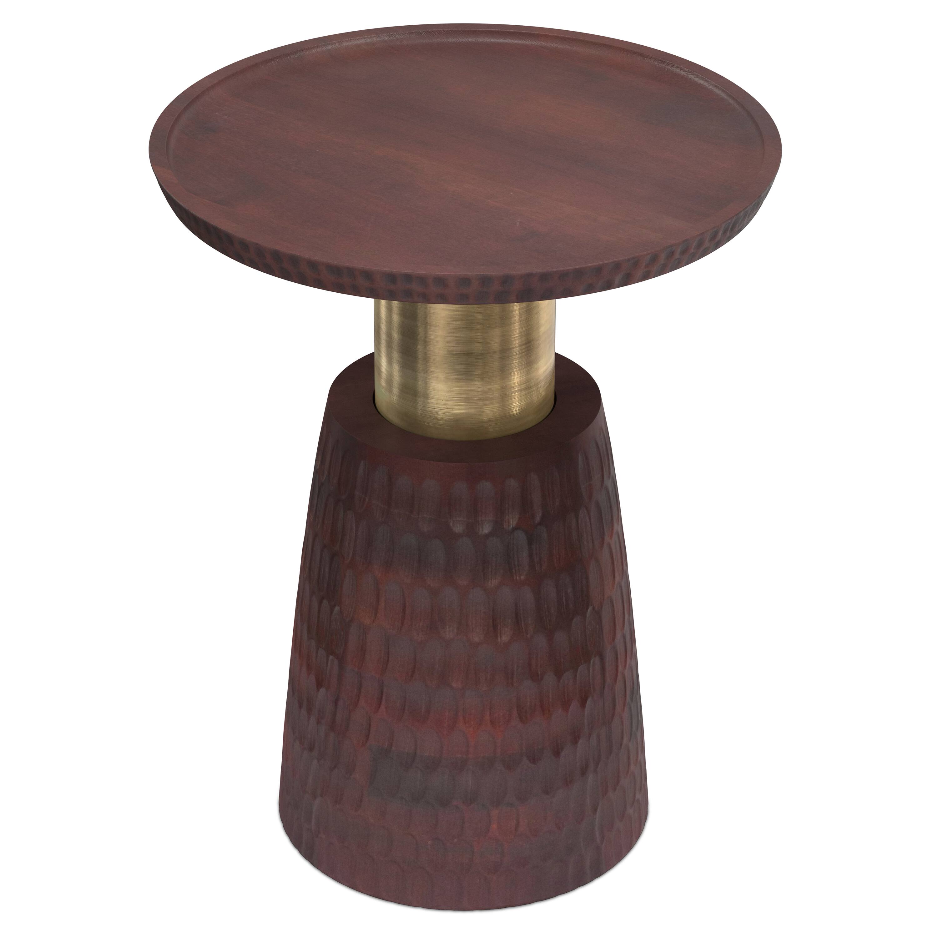 Alt View 3. Simpli Home - Breanna Side Table - Walnut Brown.