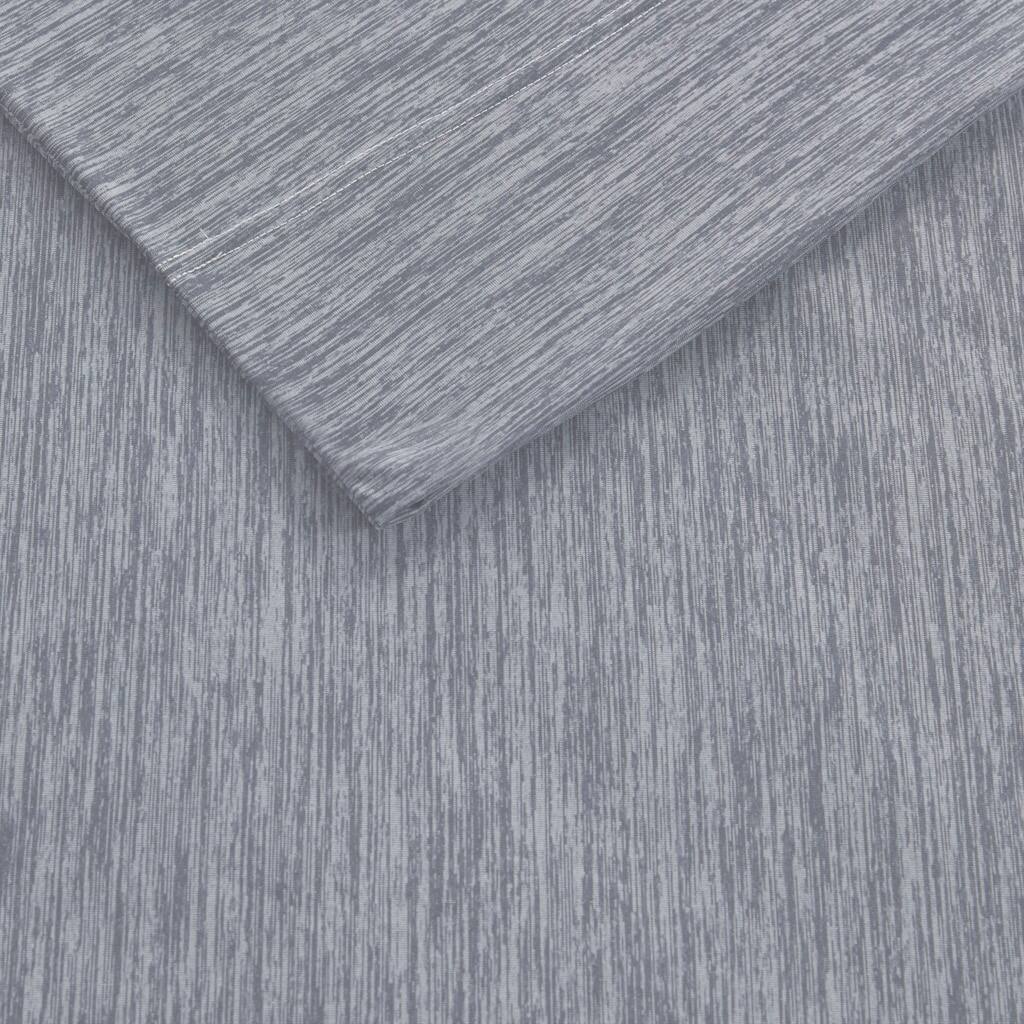 Alt View 5. Gracie Mills - Gracie Mills Azalea Heathered Jersey Knit Nylon Blend Sheet Set - Grey.