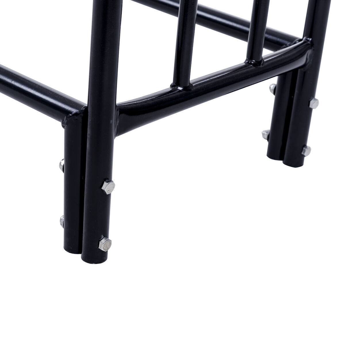 Alt View 9. Costway - Costway 4 Feet Outdoor Heavy Duty Steel Firewood Log Rack Wood Storage Holder - Black.