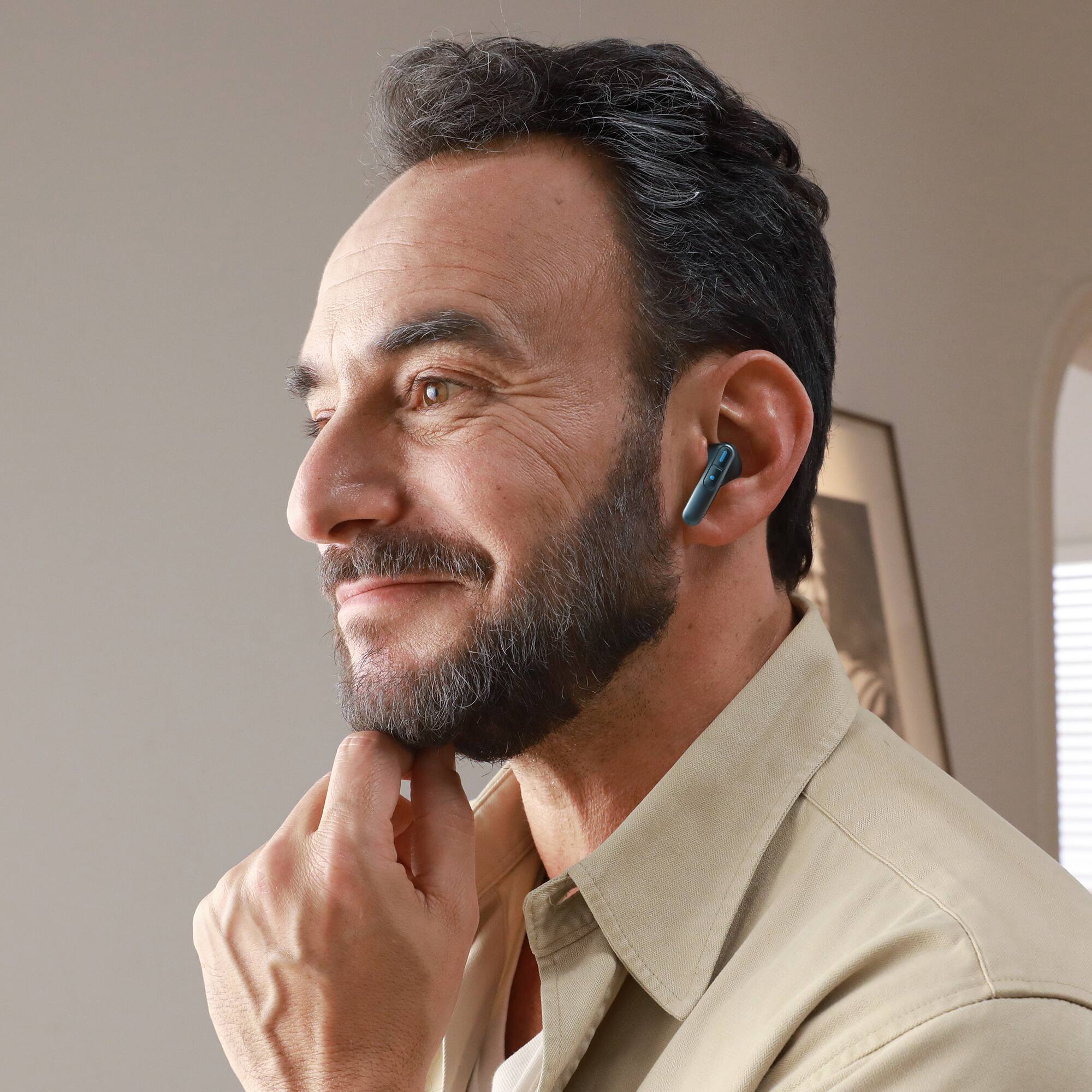 Alt View 23. LINNER - Nova Lite OTC Bluetooth Hearing Aids with Noise Canceling and Volume Control - Blue.