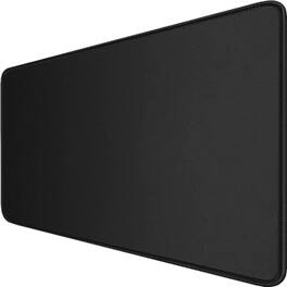 Comfort Essence - Large Extended Gaming Mouse Pad With Stitched Edges 31.. Durable Non-slip Rubber Base Waterproof Computer Mat - Black-35.4L x 15.7W inches