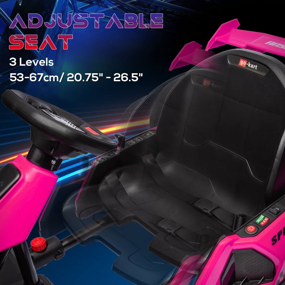 ADJUSTABLE SEAT 3 Levels 53-67cm/20.75"-26.5" go-kart