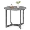 Front. Costway - Costway 36 Inch Wood Dining Table for 2-4 People with Wing-shaped Pedestal Base Black - Black.