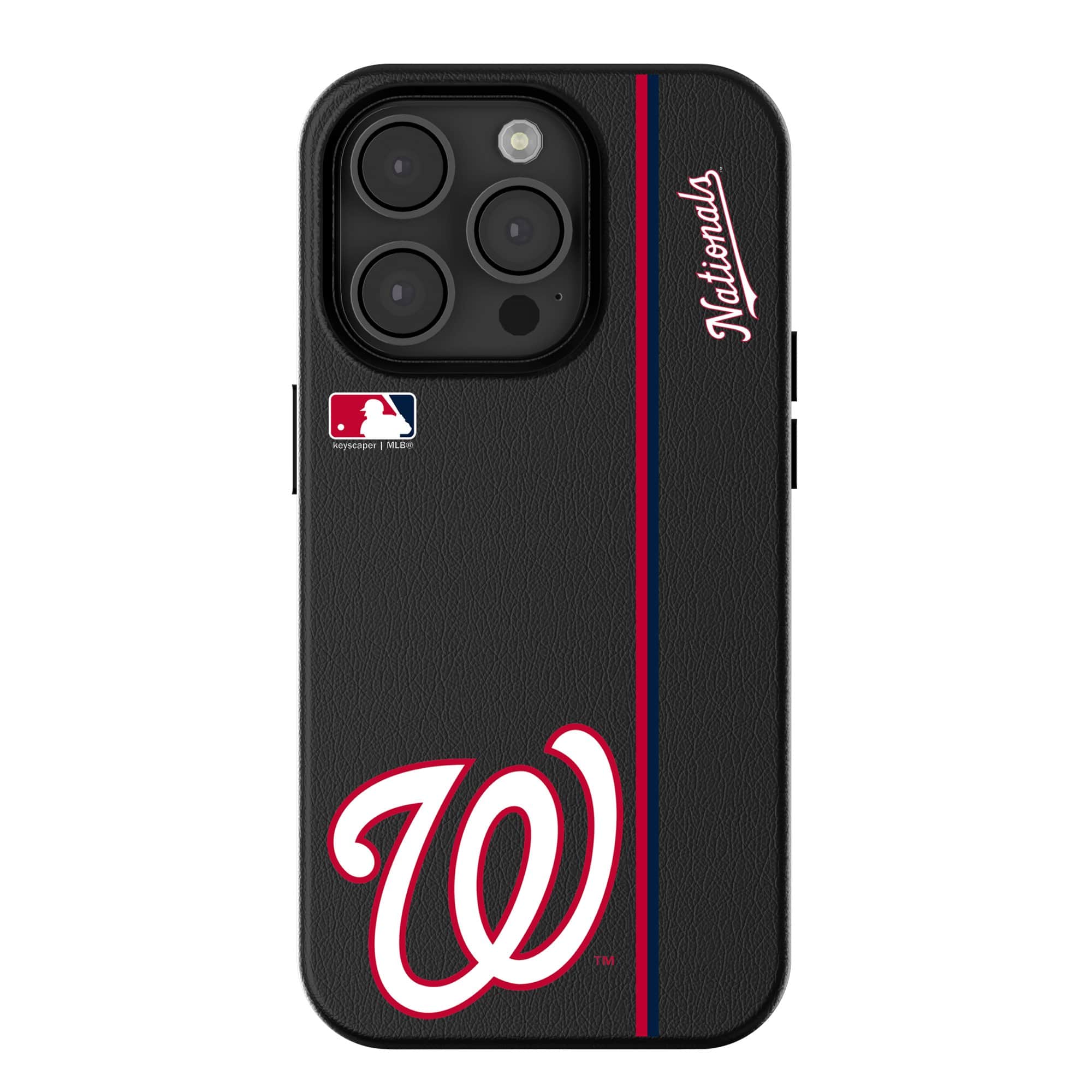 Keyscaper - MLB - Washington Nationals iPhone Magnetic Bump Case - 16 Plus - Black