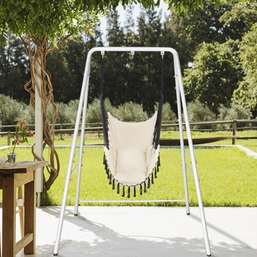 Alt View 8. Winado - 6FT Hanging Chair Stand Only, Heavy-Duty 450LBS Support Hammock Chair Stand for Indoor Outdoor Patio Garden Backyard - White.