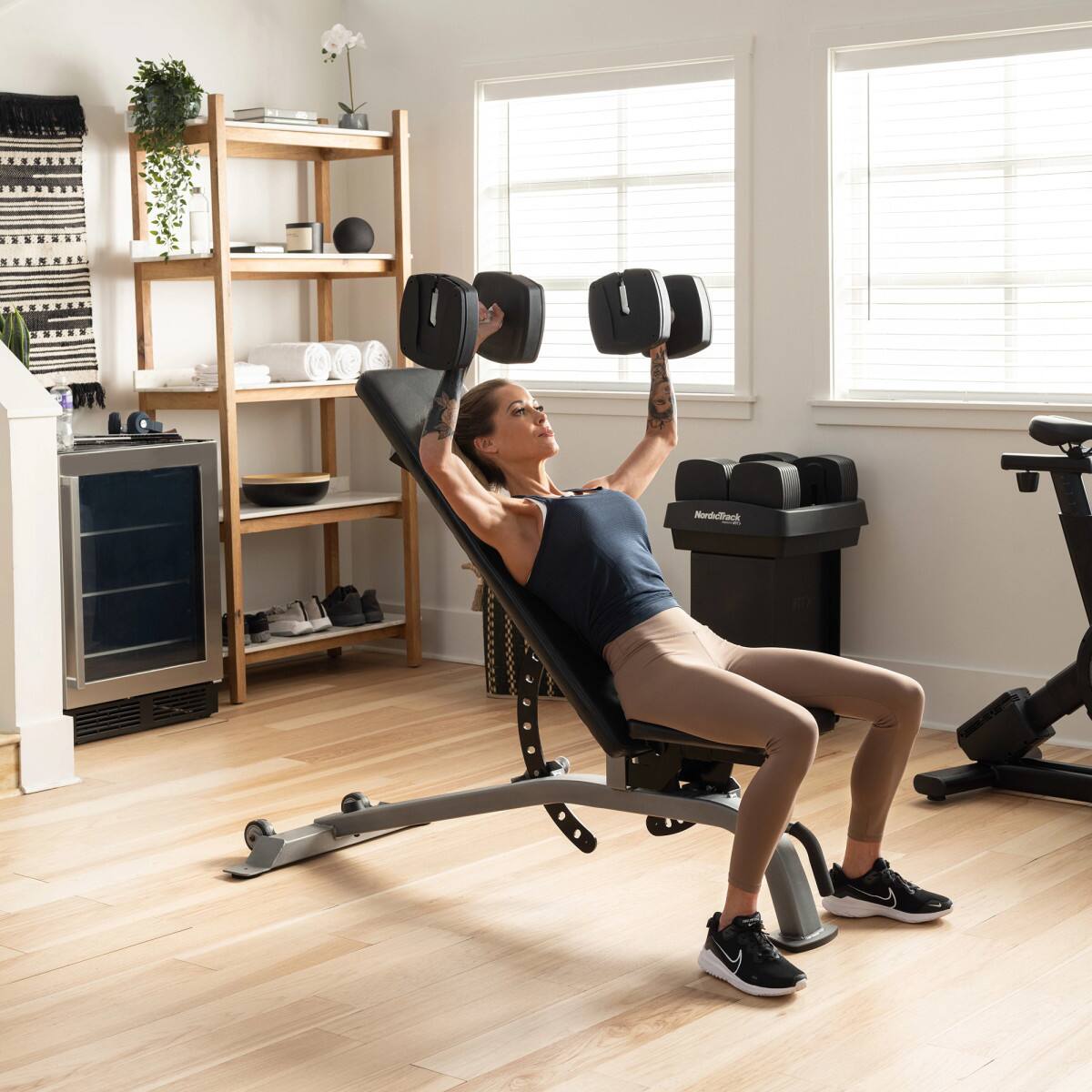Left. NordicTrack - NordicTrack Utility Bench - Black.