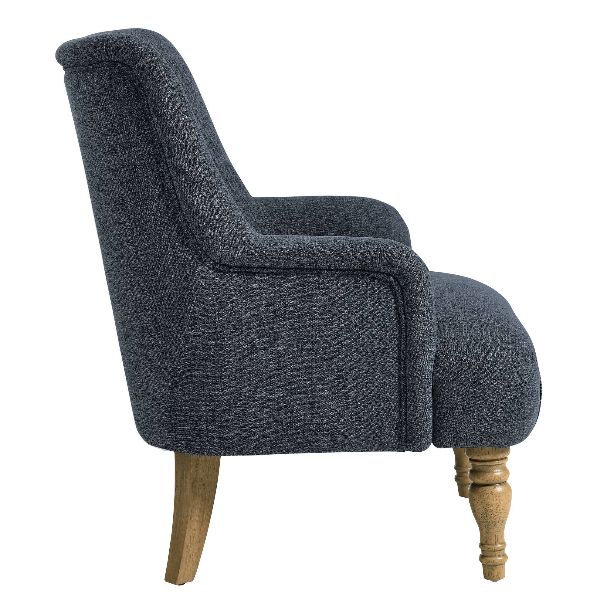 Back. Modway - Ellington Fabric Upholstered Accent Armchair by Modway - Blue.