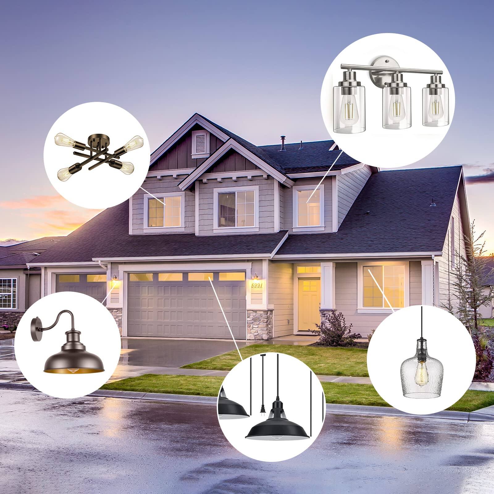 Alt View 3. GlowWise - Dimmable Vintage LED Bulb, 60W Equivalent, ST58 Shape. 800LM, 2700K Warm White, E26 Base, Clear Glass. 80+ CRI. 6-Pack. - White.