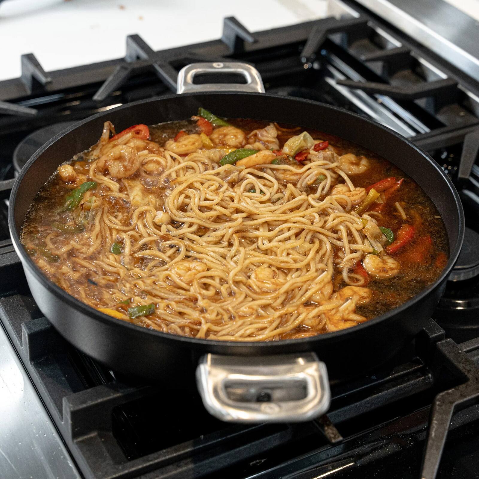 Alt View 6. Swiss Diamond - CHD Nonstick Sauteuse with Glass Lid, 4.8 qt - Black.