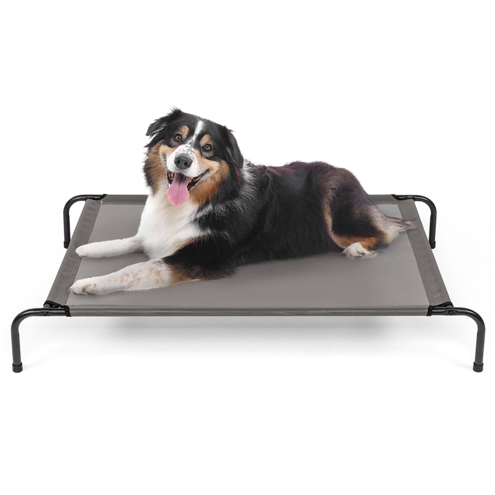 Alt View 5. Pefilos - 50" Indoor Basics Cooling Elevated Dog Bed with Metal Frame, Outdoor Pet Bed for Medium Dogs - Gray.