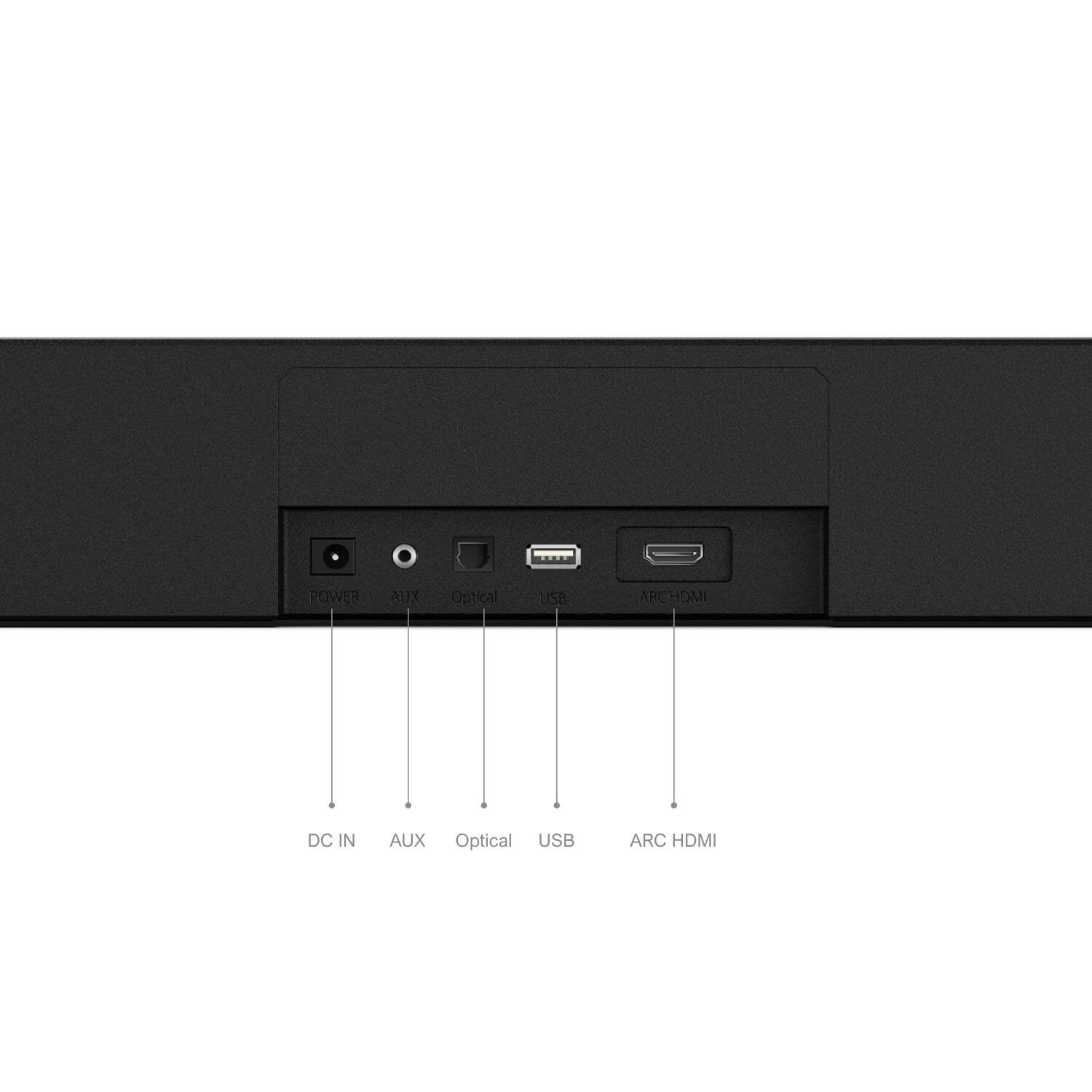 POWER AUX Optical USB ARC HDMI DC IN AUX Optical USB ARC HDMI