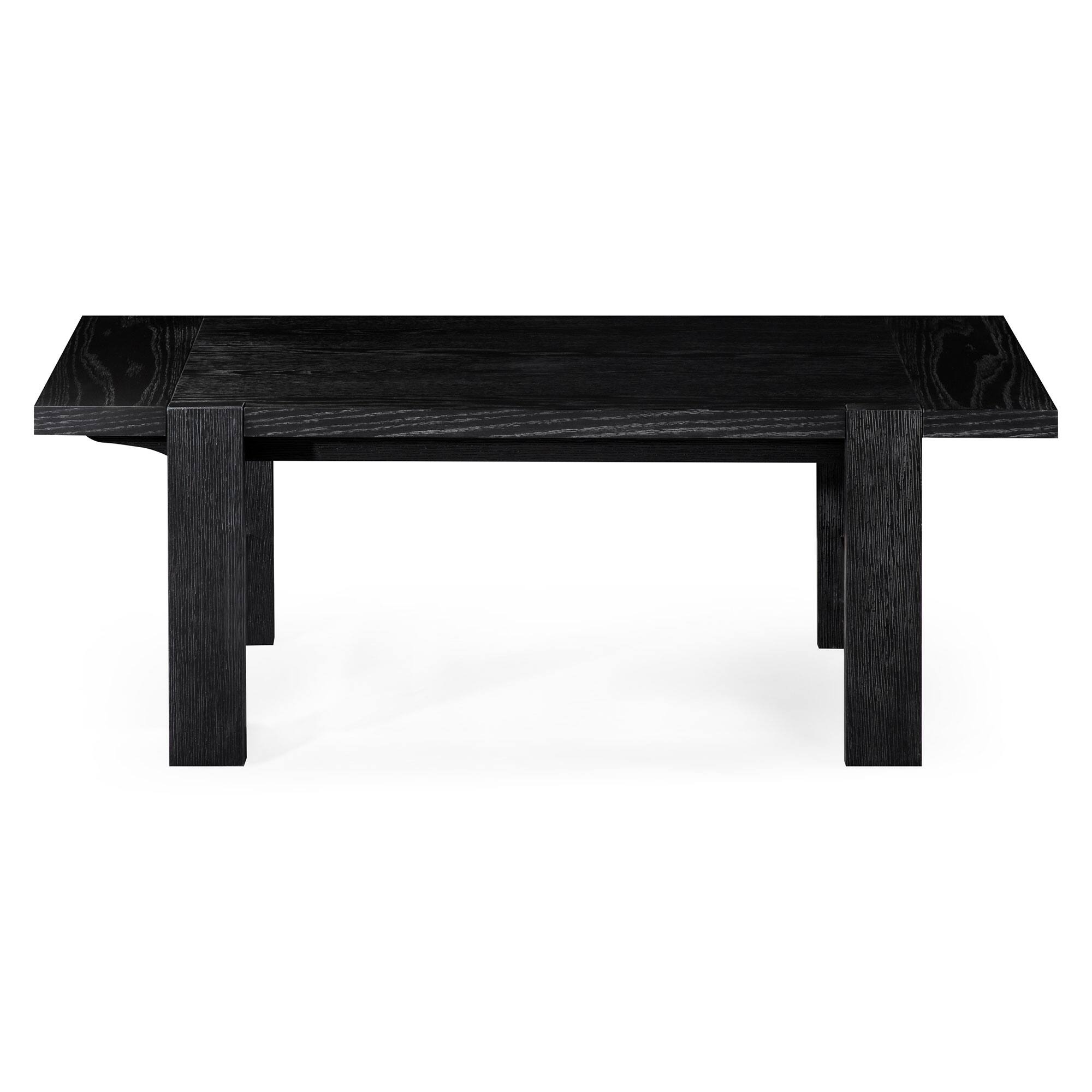 Alt View 1. Maven Lane - Maven Lane Angelo Rustic 48" x 24" Rectangular Wooden Coffee Table, Aged Black - Aged Black.