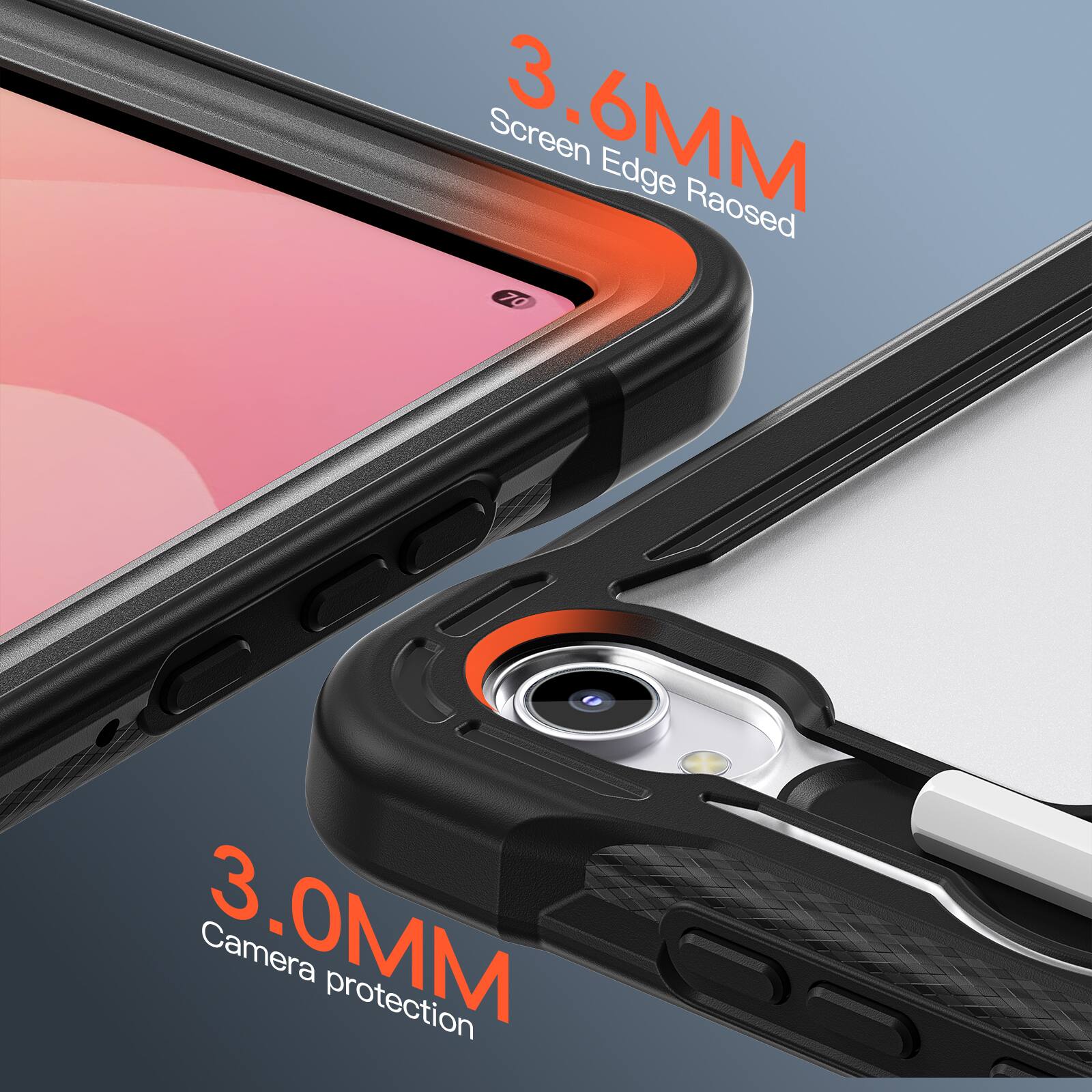 Screen 3.6MM Edge Raised  
3.0MM Camera protection