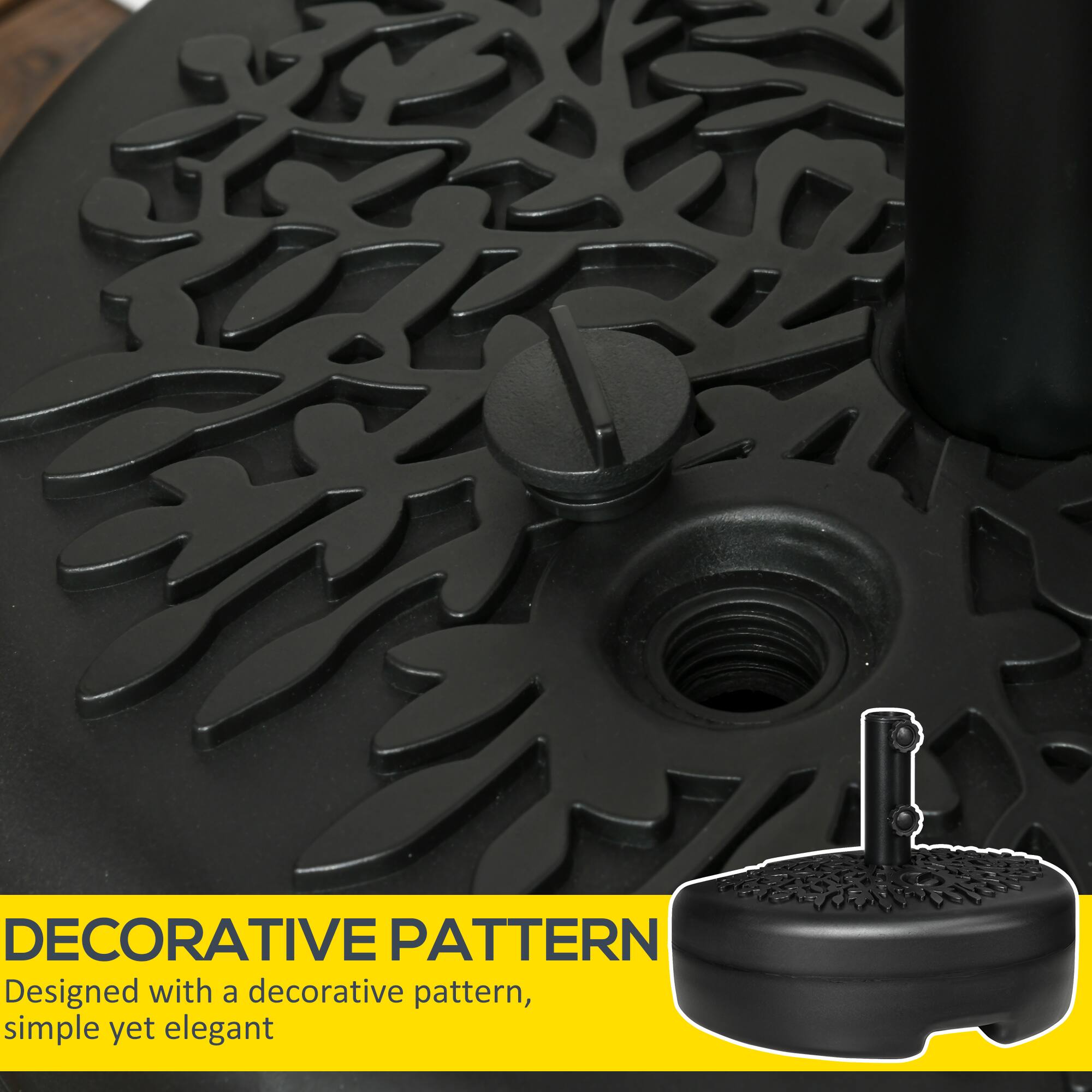 DECORATIVE PATTERN  
Designed with a decorative pattern, simple yet elegant