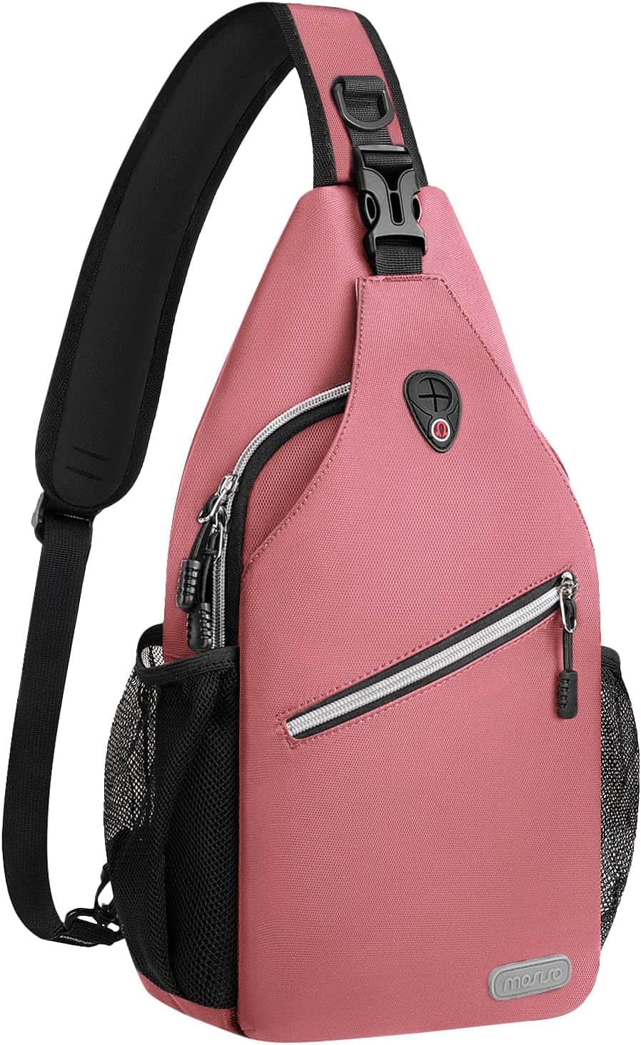 mosiso - Sling Backpack Multipurpose Crossbody Shoulder Bag Travel Hiking Daypack - Dusty Rose