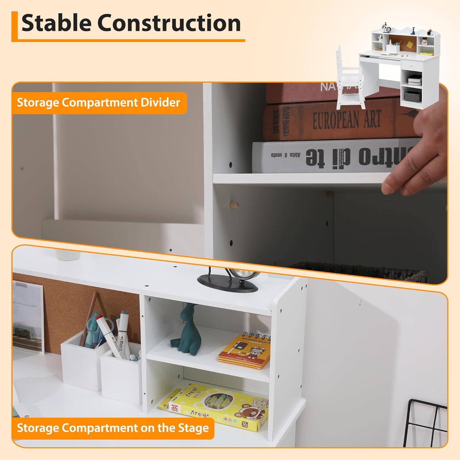 Stable Construction

Storage Compartment Divider

Storage Compartment on the Stage