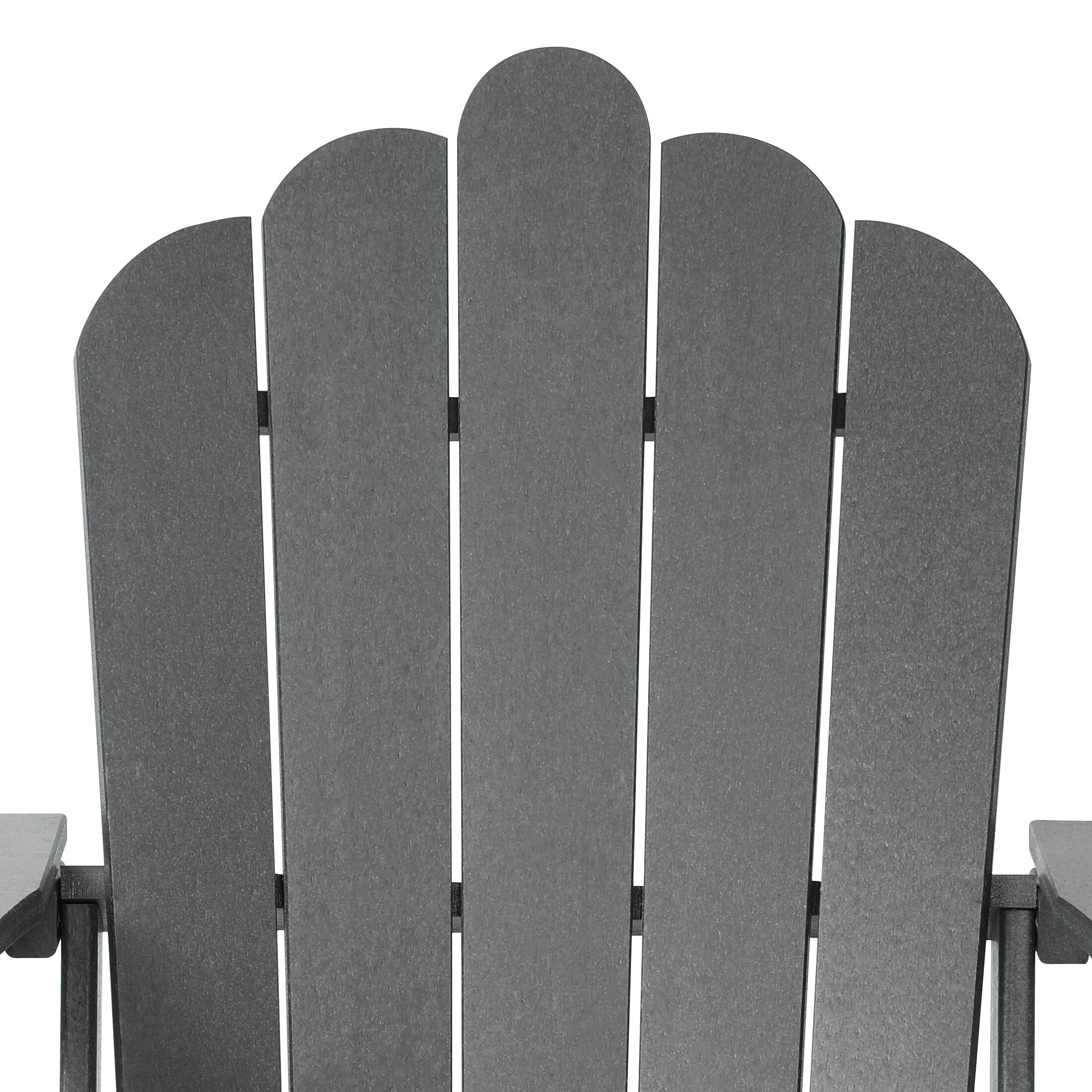 Alt View 2. WestinTrends - WestinTrends Highland Outdoor Patio HDPE Adirondack Chairs With Cup Holders (Set of 2) - Gray.