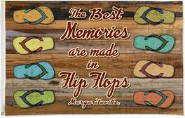 Rico Industries - Margaritaville Flip Flops 3' x 5' Banner Flag Single Sided - Indoor or Outdoor - Home Décor - Multi